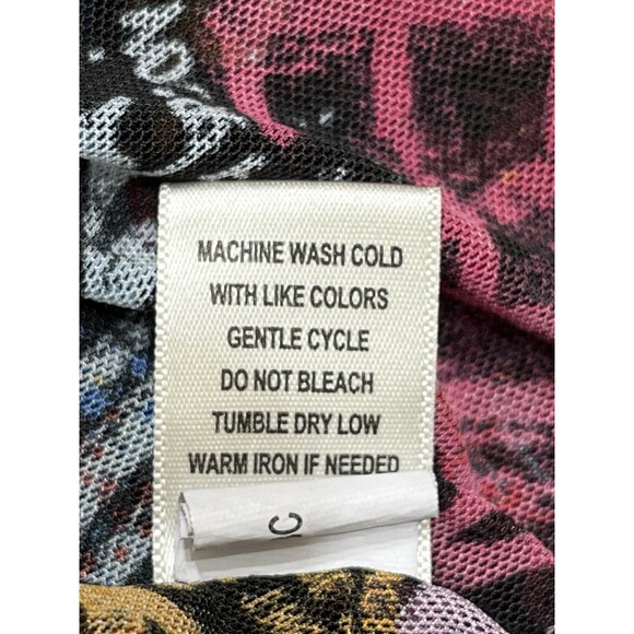 Vtg Y2K Self Esteem Large Art To Wear Fairy Graffiti Whimsigoth Mesh Cropped - Picture 11 of 12